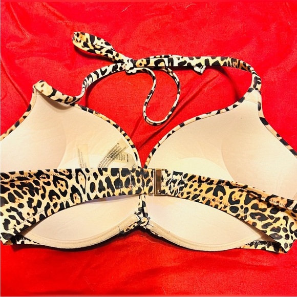 NWOT Victoria’s Secret leopard bikini add 2 cup 38c push up/Lg bottom - Picture 6 of 8